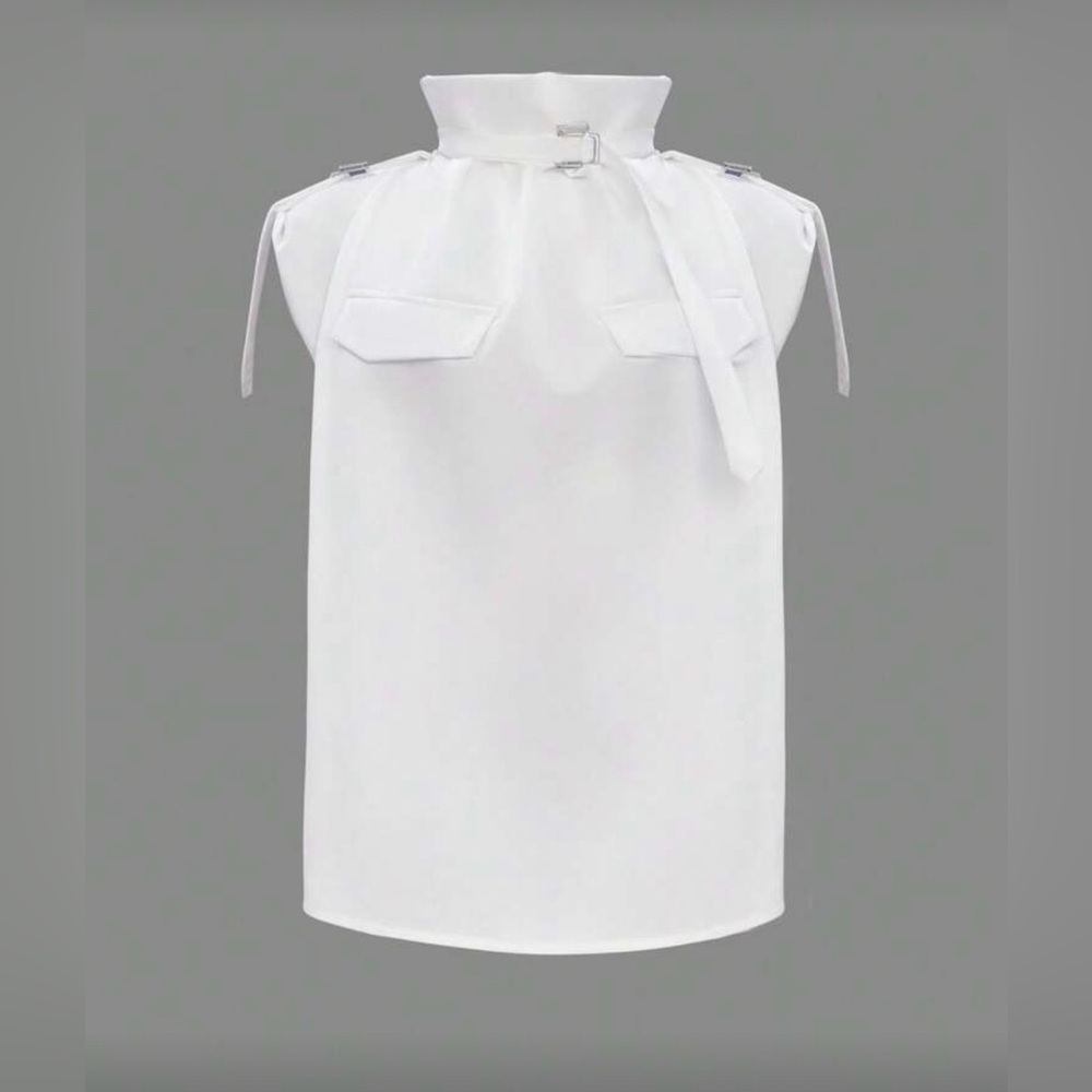 Elegant White Sleeveless Top